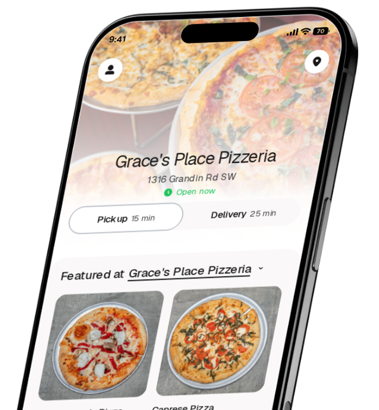 Grace's Place Pizzeria app preview